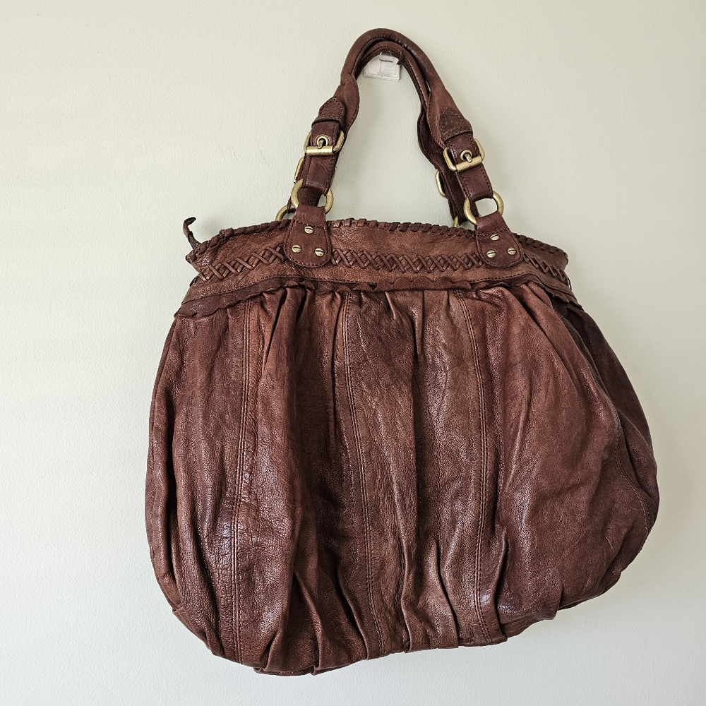 Cynthia Rowley Brown Buckle Hobo Shoulder Bag - Picture 4 of 12